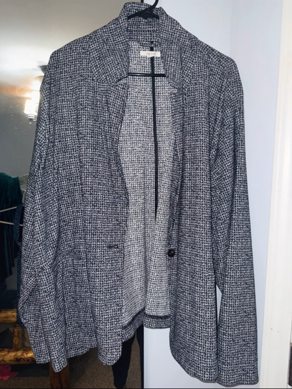 Maurices Gray Textured Open-Front Blazer
